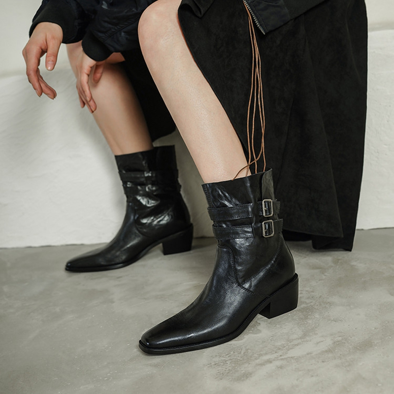 NEW Autumn Women Boots Genuine - đánh giá và giá Leather Classic Strap