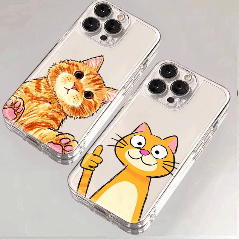 Cute Cartoon Orange Cat Phone  - đánh giá và giá Xiaomi Redmi Note 13
