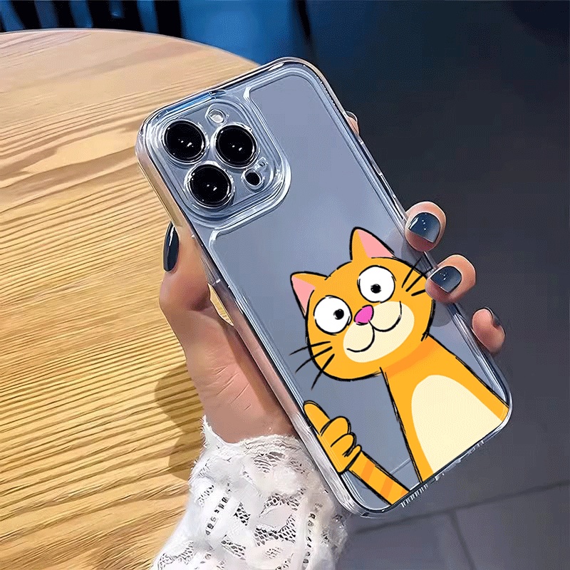 Cute Cartoon Orange Cat Phone  - đánh giá và giá Xiaomi Redmi Note 13
